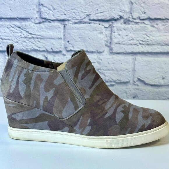 Susina Wedge Camouflage slip on Blue/Gray Size 7M - Picture 1 of 7